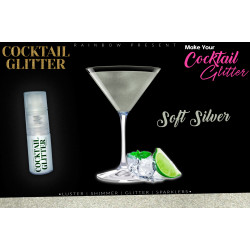 Glitzy Cocktail Glitter and Sparkling Effect | Edible | Soft Silver